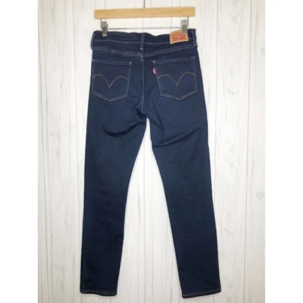 LEVI'S Mid Rise Skinny Dark Wash Jeans